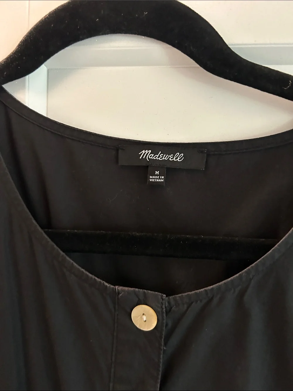 Madewell Black Button-Front Midi Dress - Picture 2 of 3